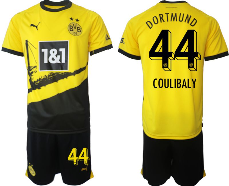 Men 2023-2024 Club Borussia Dortmund home yellow #44 Soccer Jersey